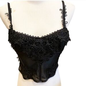 Widow bustier goth Victorian lace up back corset
